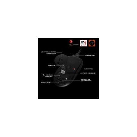Logitech Gaming Mouse G Pro Optisk Trådløs Sort